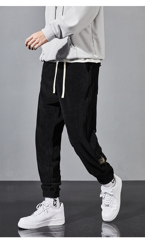 Men's Plus Size Winter Loose Fleece Casual Straight Jogger