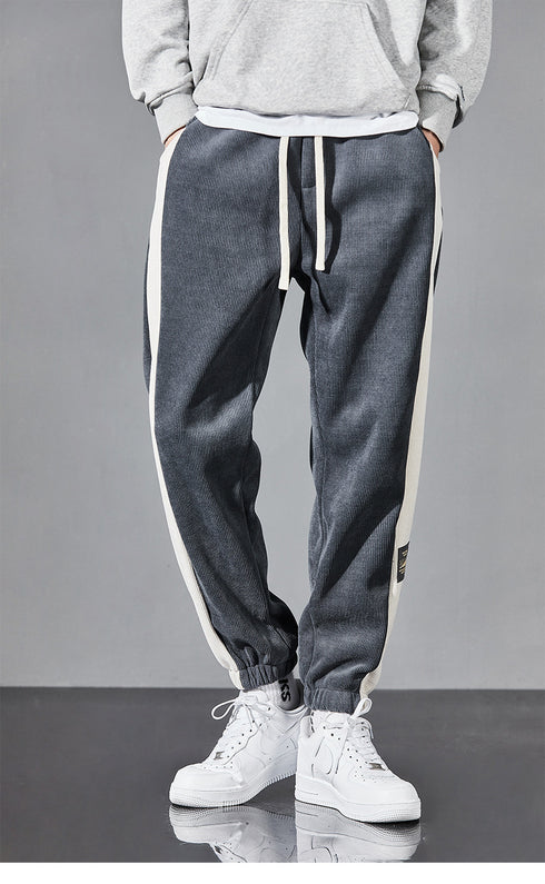 Men's Plus Size Workout Cuffed Leg Elastic Waist Joggers Pants