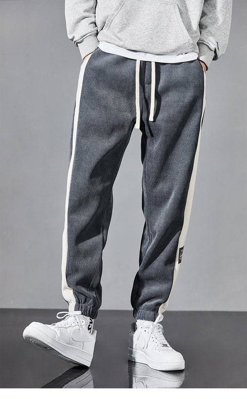 Men's Plus Size Workout Cuffed Leg Elastic Waist Joggers Pants