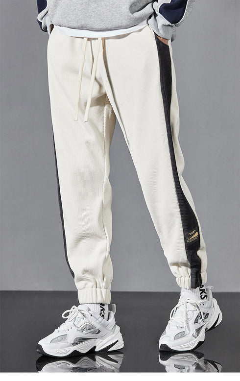 Men's Plus Size Workout Cuffed Leg Elastic Waist Joggers Pants