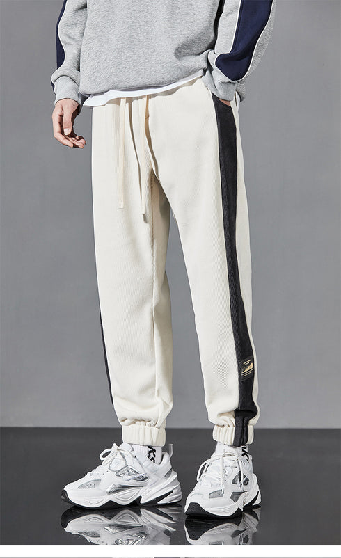 Men's Plus Size Workout Cuffed Leg Elastic Waist Joggers Pants