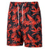 Men's Print Drawstring Waist Beach Shorts with Pockets