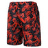 Men's Print Drawstring Waist Beach Shorts with Pockets