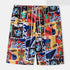 Men's Printed Beach Shorts with Drawstring Elastic Waist