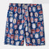 Men's Printed Beach Shorts with Drawstring Elastic Waist