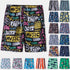 Men's Printed Beach Shorts with Drawstring Elastic Waist