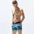 Men's Printed Casual Adjustable Elastic Waist Beach Shorts