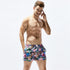 Men's Printed Casual Adjustable Elastic Waist Beach Shorts