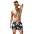 Men's Printed Casual Adjustable Elastic Waist Beach Shorts