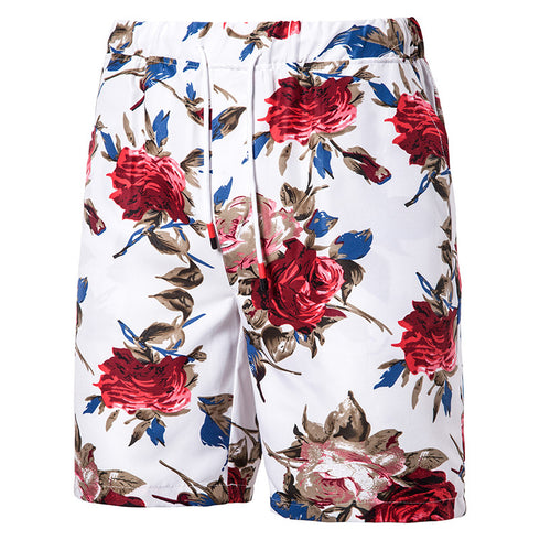 Men's Printed Drawstring Casual Summer Beach Shorts