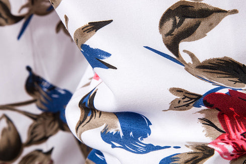 Men's Printed Drawstring Casual Summer Beach Shorts