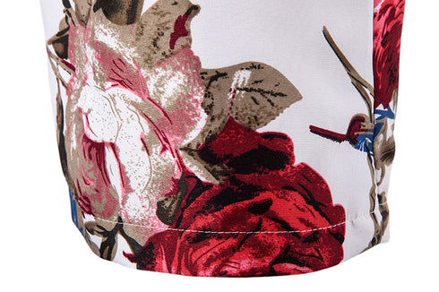 Men's Printed Drawstring Casual Summer Beach Shorts