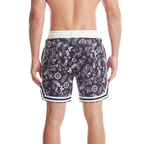 Men's Printed Outdoor Fitness Sport Athletic Mesh Shorts