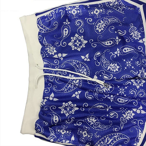 Men's Printed Outdoor Fitness Sport Athletic Mesh Shorts