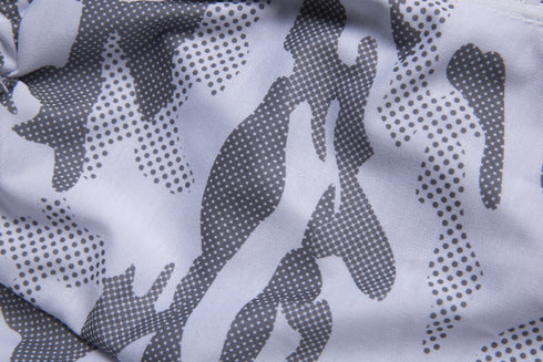 Men's Printed Performance Gym Shorts with Zip Pockets