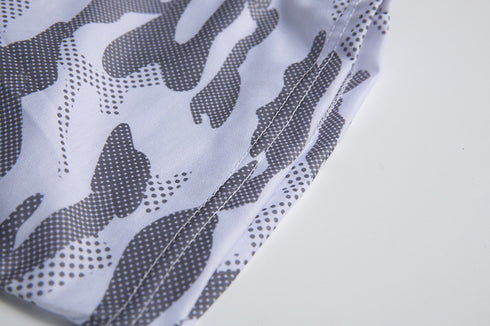 Men's Printed Performance Gym Shorts with Zip Pockets