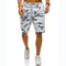 Men's Printed Performance Gym Shorts with Zip Pockets