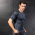 Men's Printing Running Fitness Short Sleeve Skinny T-shirt