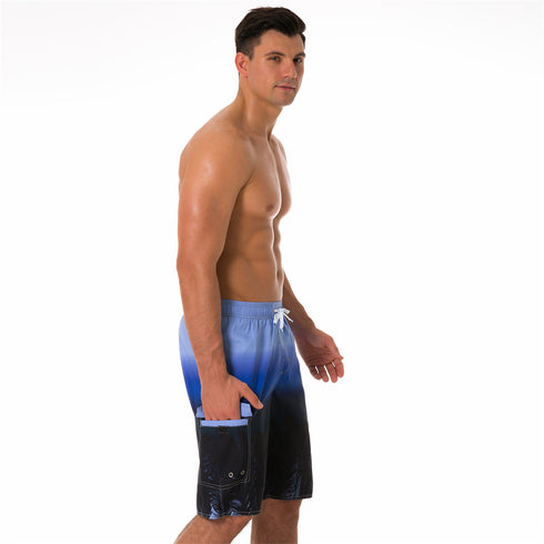 Men's Quick Dry Beach Trunks Swimwear with Mesh Lining