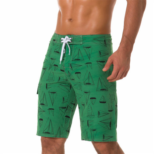 Men's Quick Dry Elastic Waist Surf Swim Trunks
