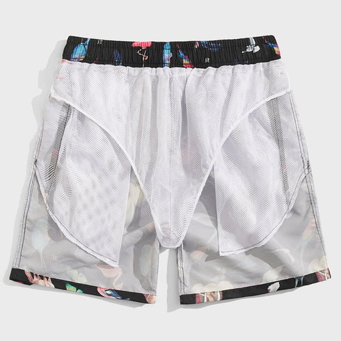 Men's Quick Dry Holiday Swim Trunks Beach Board Shorts