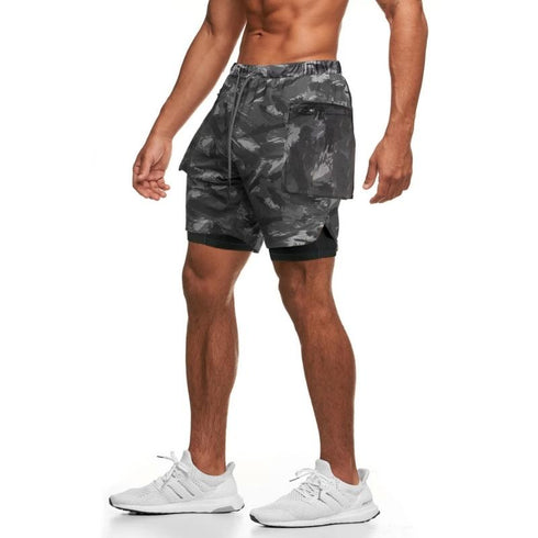 Men's Quick Dry Lightweight Gym Jogger Shorts with Liner