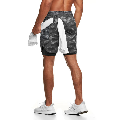 Men's Quick Dry Lightweight Gym Jogger Shorts with Liner