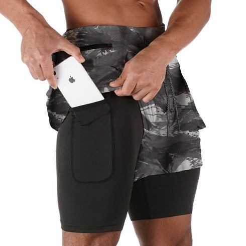 Men's Quick Dry Lightweight Gym Jogger Shorts with Liner