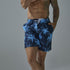 Men's Quick Dry Printed Beach Board Shorts with Mesh Lining