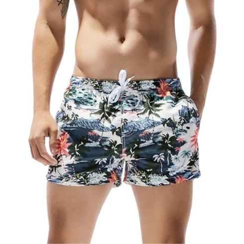 Men's Quick Dry Soft Relaxed Beach Shorts with Drawstring