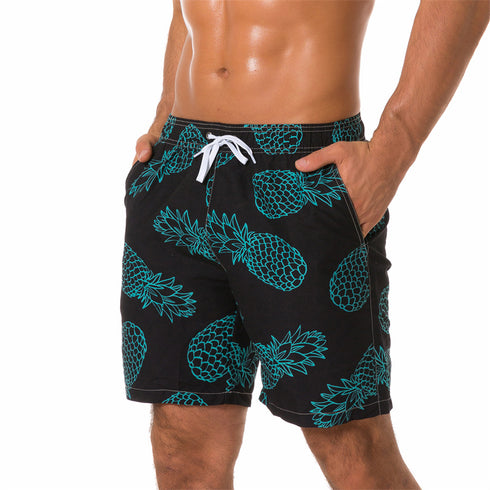Men's Quick Dry Surf Sailboat Shorts with Elastic Waist