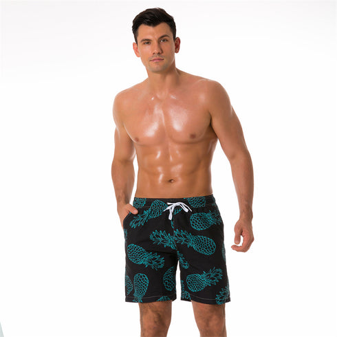 Men's Quick Dry Surf Sailboat Shorts with Elastic Waist