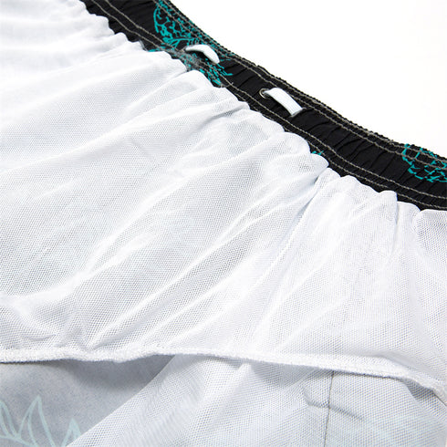 Men's Quick Dry Surf Sailboat Shorts with Elastic Waist