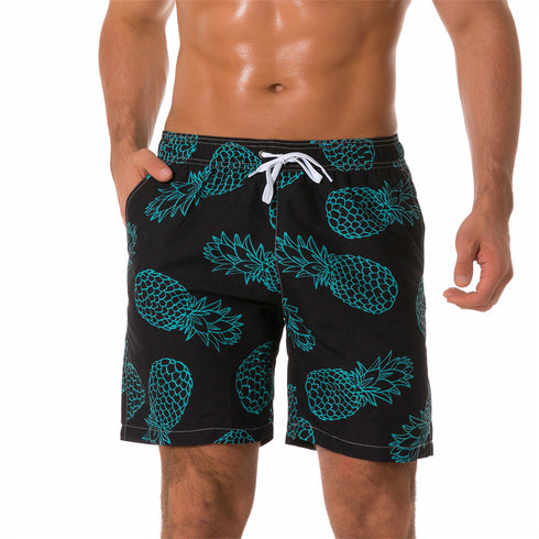 Men's Quick Dry Surf Sailboat Shorts with Elastic Waist