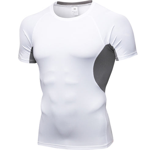 Men's Quick Dry Workout Exercise Running Skinny T-shirt