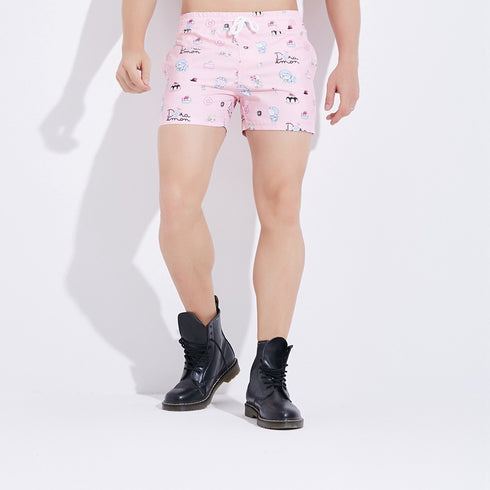 Men's Quick Drying Cartoon Printed Beach Shorts