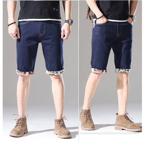 Men's Relaxed Casual Urban Streetwear Jean Denim Shorts