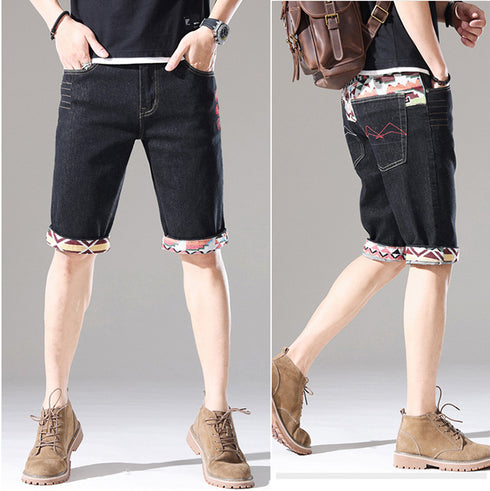 Men's Relaxed Casual Urban Streetwear Jean Denim Shorts