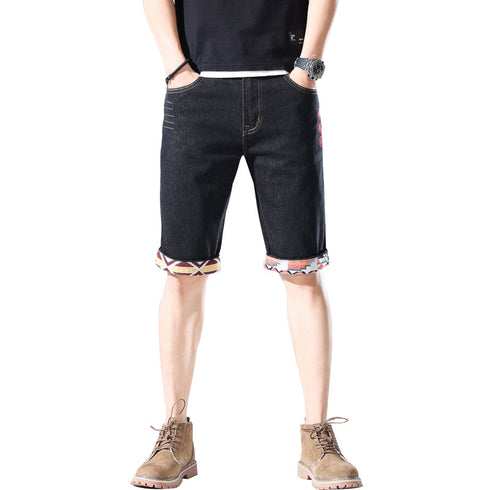 Men's Relaxed Casual Urban Streetwear Jean Denim Shorts