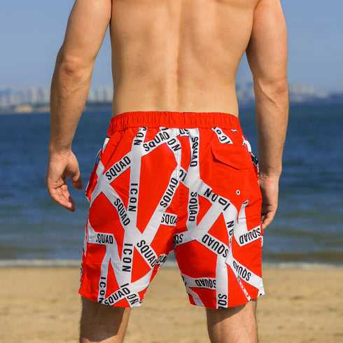 Men's Relaxed Dry Mesh Lined Summer Beach Shorts