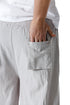 Men's Relaxed Fit Casual Capri Harem Pants with Pockets