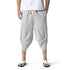 Men's Relaxed Fit Casual Capri Harem Pants with Pockets