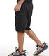 Men's Relaxed Fit Solid Hiking Athletic Cargo Shorts