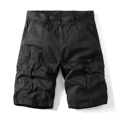 Men's Relaxed Fit Solid Hiking Athletic Cargo Shorts