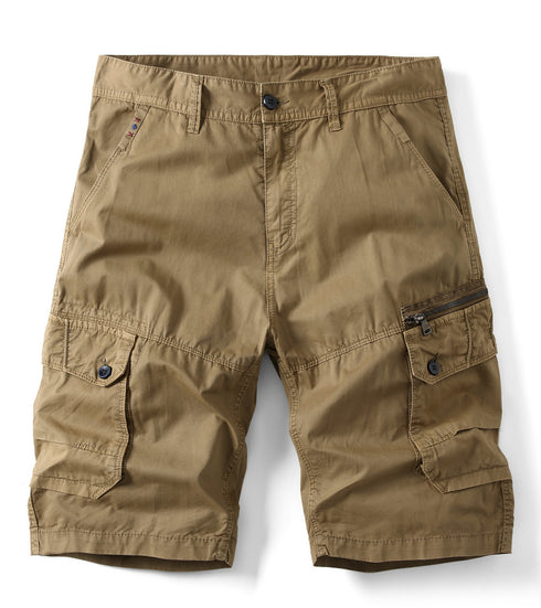 Men's Relaxed Fit Solid Hiking Athletic Cargo Shorts