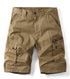 Men's Relaxed Fit Solid Hiking Athletic Cargo Shorts