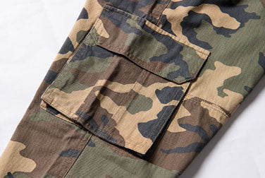 Men's Relaxed Fit Work Camo Cargo Pants with Pockets