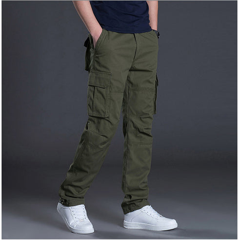 Men's Relaxed Fit Work Camo Cargo Pants with Pockets