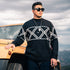 Men's Rhombus Soft Casual Plus Size Sweater