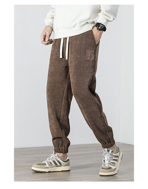 Men's Plus Size Running Drawstring Basic Fleece Joggers